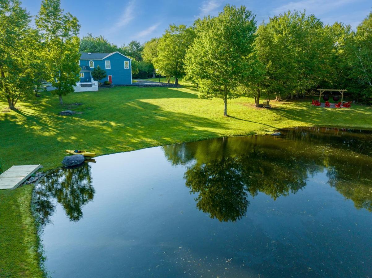 Mountain Blue Vista - Luxury Retreat Near Ski Resorts With Pond, Firepit And Hot Tub Windham Kültér fotó