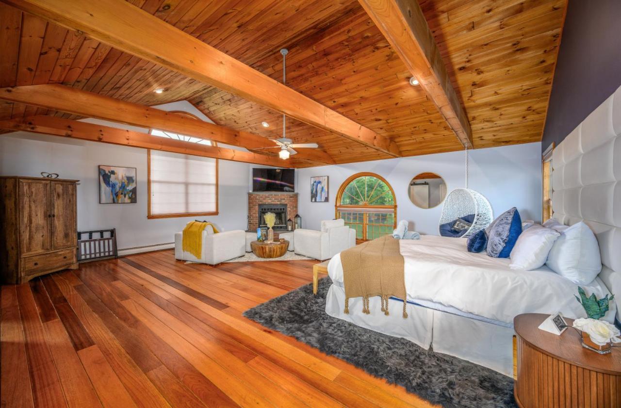 Mountain Blue Vista - Luxury Retreat Near Ski Resorts With Pond, Firepit And Hot Tub Windham Kültér fotó