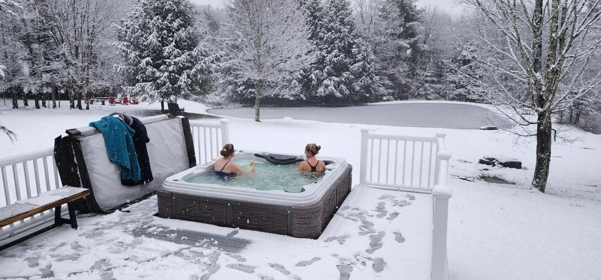 Mountain Blue Vista - Luxury Retreat Near Ski Resorts With Pond, Firepit And Hot Tub Windham Kültér fotó